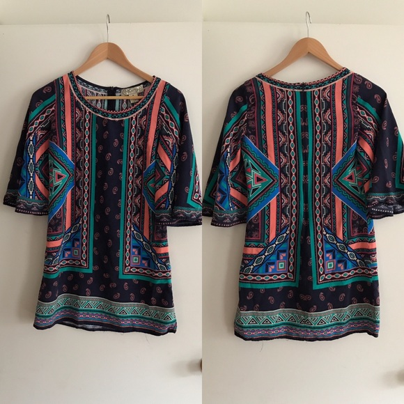 Flying Tomato Dresses & Skirts - FLYING TOMATO Tribal Print Minidress